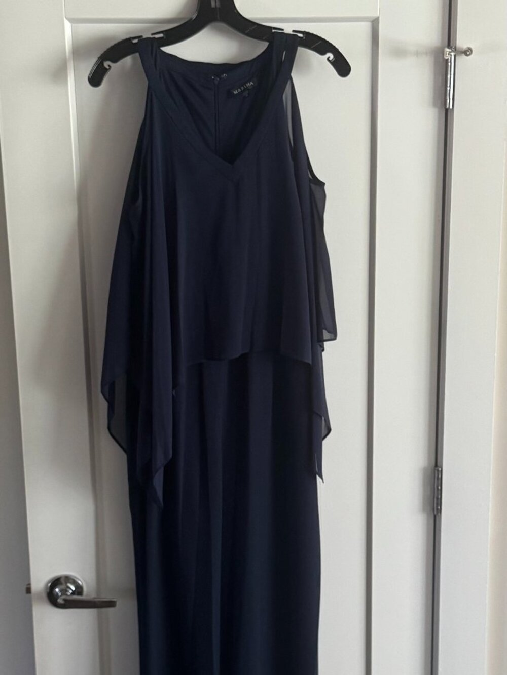 Navy Blue Capelet Jumpsuit Size 14